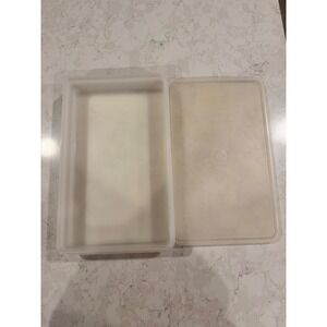 Vintage Tupperware Sheer #794-12 W/lid # 795-1 Rectangular Deli Bacon Storage